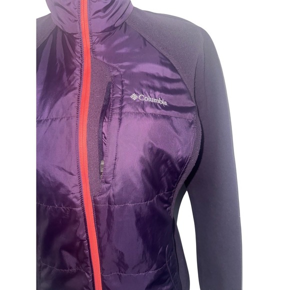 Columbia Omni-Heat Jacket Women's Medium‎ Purple Thermal Reflective Zip-Up - Picture 2 of 8